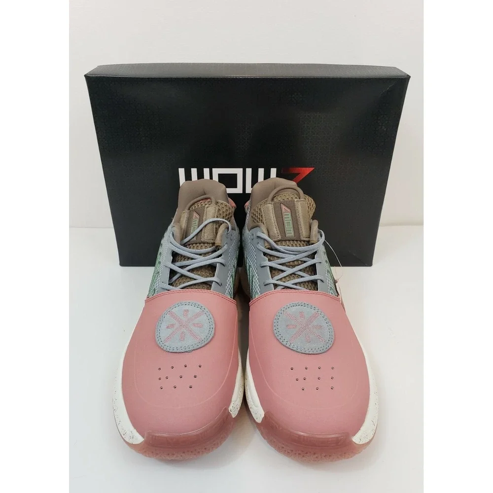 Li Ning WOW 7 Way of Wade 7 Satori - Size 11.5  ABANO79-11‎ Salmon/Gray/Green/Br